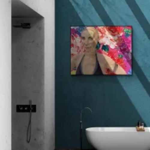 art digital dans une salle de bain